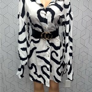 Stylish Black and White Women's Dress
